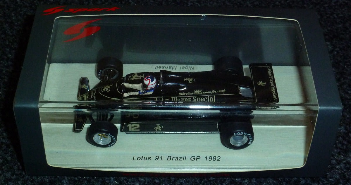 LOTUS 91 N°12 BRAZIL GP 1982 MANSELL 1/43 SPARK S5353 LOTUS 91 N°12 BRAZIL GP 1982 MANSELL 1/43 SPARK S5353