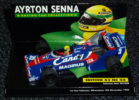 1983 - Toleman Hart TG183B - Ayrton Senna - 1e test Silverstone 9 november (ASC#22)