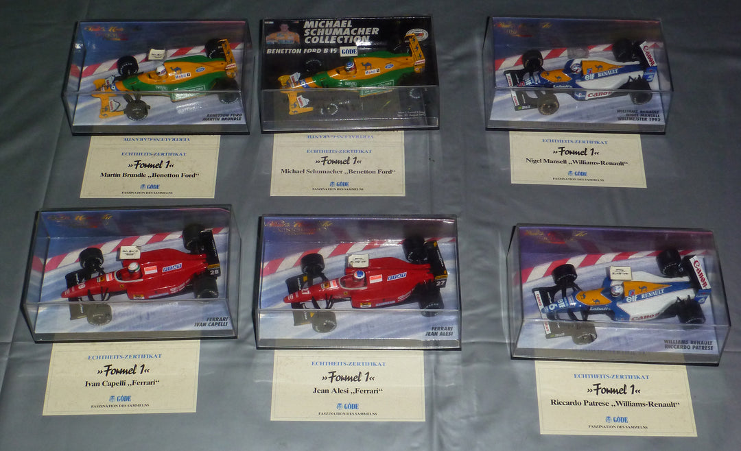 Minichamps 1992 Göde cars set Williams, Benetton, Ferrari with certifi ...