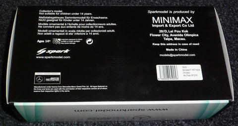 2016 - Mercedes F1 W07 Hybrid - Nico Rosberg - 2nd place Abu Dhabi GP donuts - World Champion (Spark 1:43) - Yuui's F1 scale models